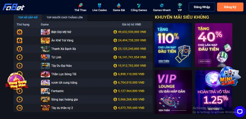 Biểu tượng kho game đa dạng